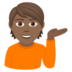 Person Tipping Hand: Medium-dark Skin Tone Emoji Copy Paste ― 💁🏾 - joypixels