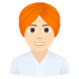 Person Wearing Turban: Light Skin Tone Emoji Copy Paste ― 👳🏻 - joypixels