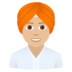 Person Wearing Turban: Medium-light Skin Tone Emoji Copy Paste ― 👳🏼 - joypixels