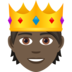 Person With Crown: Dark Skin Tone Emoji Copy Paste ― 🫅🏿 - joypixels