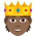 Person With Crown: Medium-dark Skin Tone Emoji Copy Paste ― 🫅🏾 - joypixels