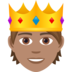 Person With Crown: Medium Skin Tone Emoji Copy Paste ― 🫅🏽 - joypixels