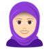 Woman With Headscarf: Light Skin Tone Emoji Copy Paste ― 🧕🏻 - joypixels