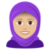 Woman With Headscarf: Medium-light Skin Tone Emoji Copy Paste ― 🧕🏼 - joypixels