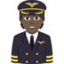 Pilot: Dark Skin Tone Emoji Copy Paste ― 🧑🏿‍✈ - joypixels