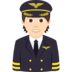 Pilot: Light Skin Tone Emoji Copy Paste ― 🧑🏻‍✈ - joypixels