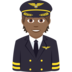 Pilot: Medium-dark Skin Tone Emoji Copy Paste ― 🧑🏾‍✈ - joypixels