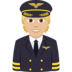 Pilot: Medium-light Skin Tone Emoji Copy Paste ― 🧑🏼‍✈ - joypixels