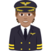 Pilot: Medium Skin Tone Emoji Copy Paste ― 🧑🏽‍✈ - joypixels