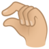 Pinching Hand: Medium-light Skin Tone Emoji Copy Paste ― 🤏🏼 - joypixels