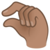 Pinching Hand: Medium Skin Tone Emoji Copy Paste ― 🤏🏽 - joypixels