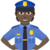 Police Officer: Dark Skin Tone Emoji Copy Paste ― 👮🏿 - joypixels