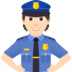 Police Officer: Light Skin Tone Emoji Copy Paste ― 👮🏻 - joypixels