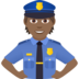 Police Officer: Medium-dark Skin Tone Emoji Copy Paste ― 👮🏾 - joypixels