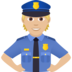 Police Officer: Medium-light Skin Tone Emoji Copy Paste ― 👮🏼 - joypixels