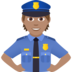 Police Officer: Medium Skin Tone Emoji Copy Paste ― 👮🏽 - joypixels