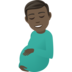 Pregnant Man: Dark Skin Tone Emoji Copy Paste ― 🫃🏿 - joypixels