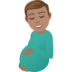Pregnant Man: Medium Skin Tone Emoji Copy Paste ― 🫃🏽 - joypixels