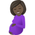 Pregnant Woman: Dark Skin Tone Emoji Copy Paste ― 🤰🏿 - joypixels