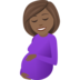 Pregnant Woman: Medium-dark Skin Tone Emoji Copy Paste ― 🤰🏾 - joypixels