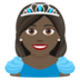 Princess: Dark Skin Tone Emoji Copy Paste ― 👸🏿 - joypixels