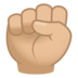 Raised Fist: Medium-light Skin Tone Emoji Copy Paste ― ✊🏼 - joypixels