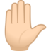 Raised Hand: Light Skin Tone Emoji Copy Paste ― ✋🏻 - joypixels