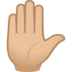 Raised Hand: Medium-light Skin Tone Emoji Copy Paste ― ✋🏼 - joypixels