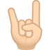 Sign Of The Horns: Light Skin Tone Emoji Copy Paste ― 🤘🏻 - joypixels