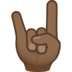 Sign Of The Horns: Medium-dark Skin Tone Emoji Copy Paste ― 🤘🏾 - joypixels