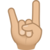 Sign Of The Horns: Medium-light Skin Tone Emoji Copy Paste ― 🤘🏼 - joypixels