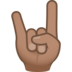 Sign Of The Horns: Medium Skin Tone Emoji Copy Paste ― 🤘🏽 - joypixels