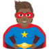Superhero: Medium-dark Skin Tone Emoji Copy Paste ― 🦸🏾 - joypixels