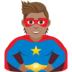 Superhero: Medium Skin Tone Emoji Copy Paste ― 🦸🏽 - joypixels