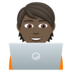 Technologist: Dark Skin Tone Emoji Copy Paste ― 🧑🏿‍💻 - joypixels