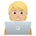 Technologist: Medium-light Skin Tone Emoji Copy Paste ― 🧑🏼‍💻 - joypixels
