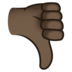 Thumbs Down: Dark Skin Tone Emoji Copy Paste ― 👎🏿 - joypixels