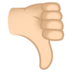 Thumbs Down: Light Skin Tone Emoji Copy Paste ― 👎🏻 - joypixels