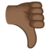 Thumbs Down: Medium-dark Skin Tone Emoji Copy Paste ― 👎🏾 - joypixels