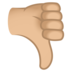 Thumbs Down: Medium-light Skin Tone Emoji Copy Paste ― 👎🏼 - joypixels