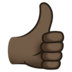 Thumbs Up: Dark Skin Tone Emoji Copy Paste ― 👍🏿 - joypixels