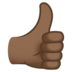 Thumbs Up: Medium-dark Skin Tone Emoji Copy Paste ― 👍🏾 - joypixels