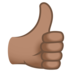 Thumbs Up: Medium Skin Tone Emoji Copy Paste ― 👍🏽 - joypixels