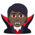Vampire: Dark Skin Tone Emoji Copy Paste ― 🧛🏿 - joypixels