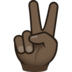 Victory Hand: Dark Skin Tone Emoji Copy Paste ― ✌🏿 - joypixels