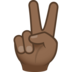 Victory Hand: Medium-dark Skin Tone Emoji Copy Paste ― ✌🏾 - joypixels