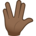 Vulcan Salute: Medium-dark Skin Tone Emoji Copy Paste ― 🖖🏾 - joypixels