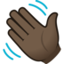 Waving Hand: Dark Skin Tone Emoji Copy Paste ― 👋🏿 - joypixels