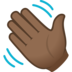 Waving Hand: Medium-dark Skin Tone Emoji Copy Paste ― 👋🏾 - joypixels