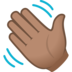 Waving Hand: Medium Skin Tone Emoji Copy Paste ― 👋🏽 - joypixels